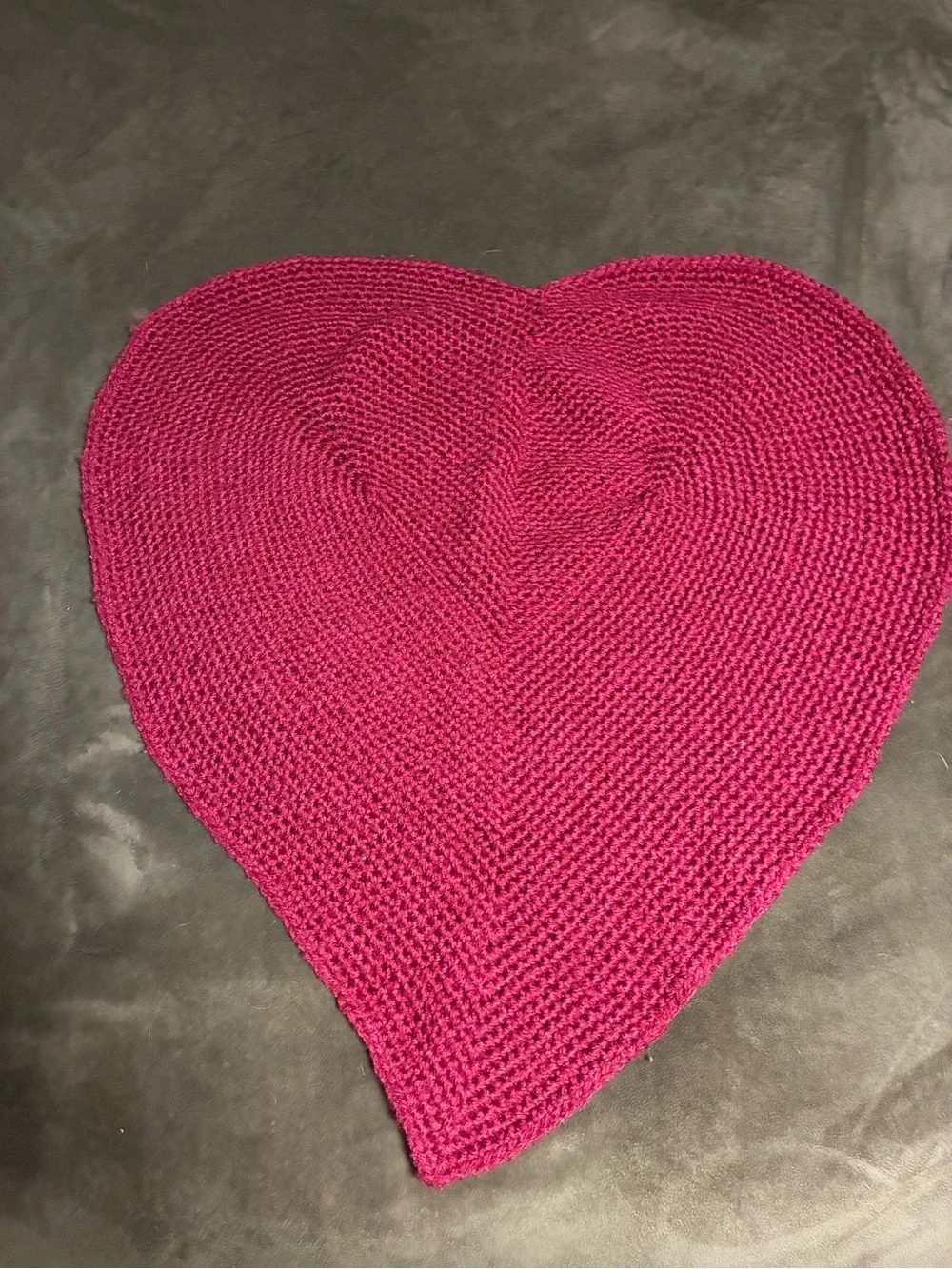 Handmade Heart-Shaped rug red